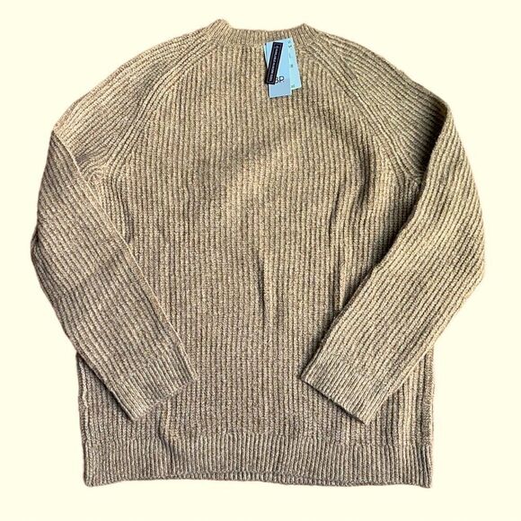 Nordstrom BP OSR Plaited Sweater Tan Boulder Sz S NWT - Picture 6 of 6